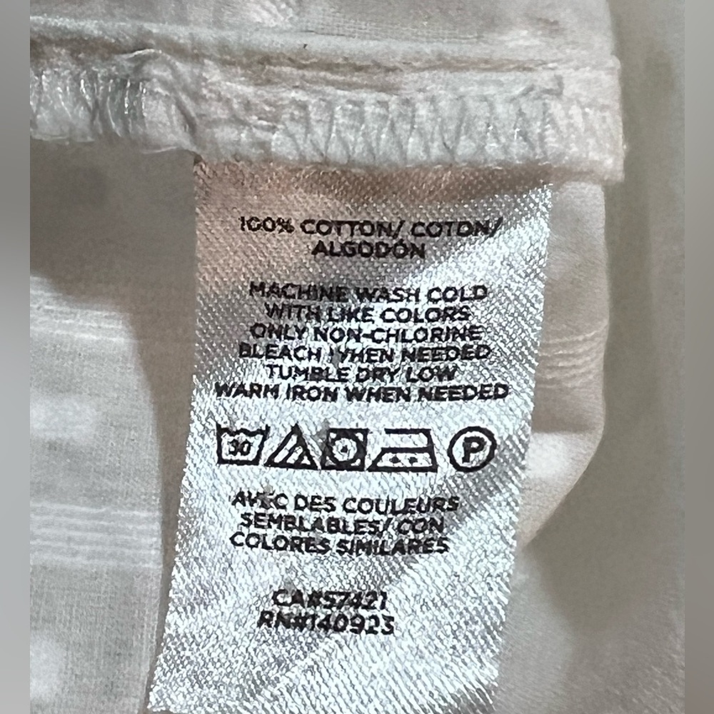 LOFT white v neck cotton top - Picture 6 of 6